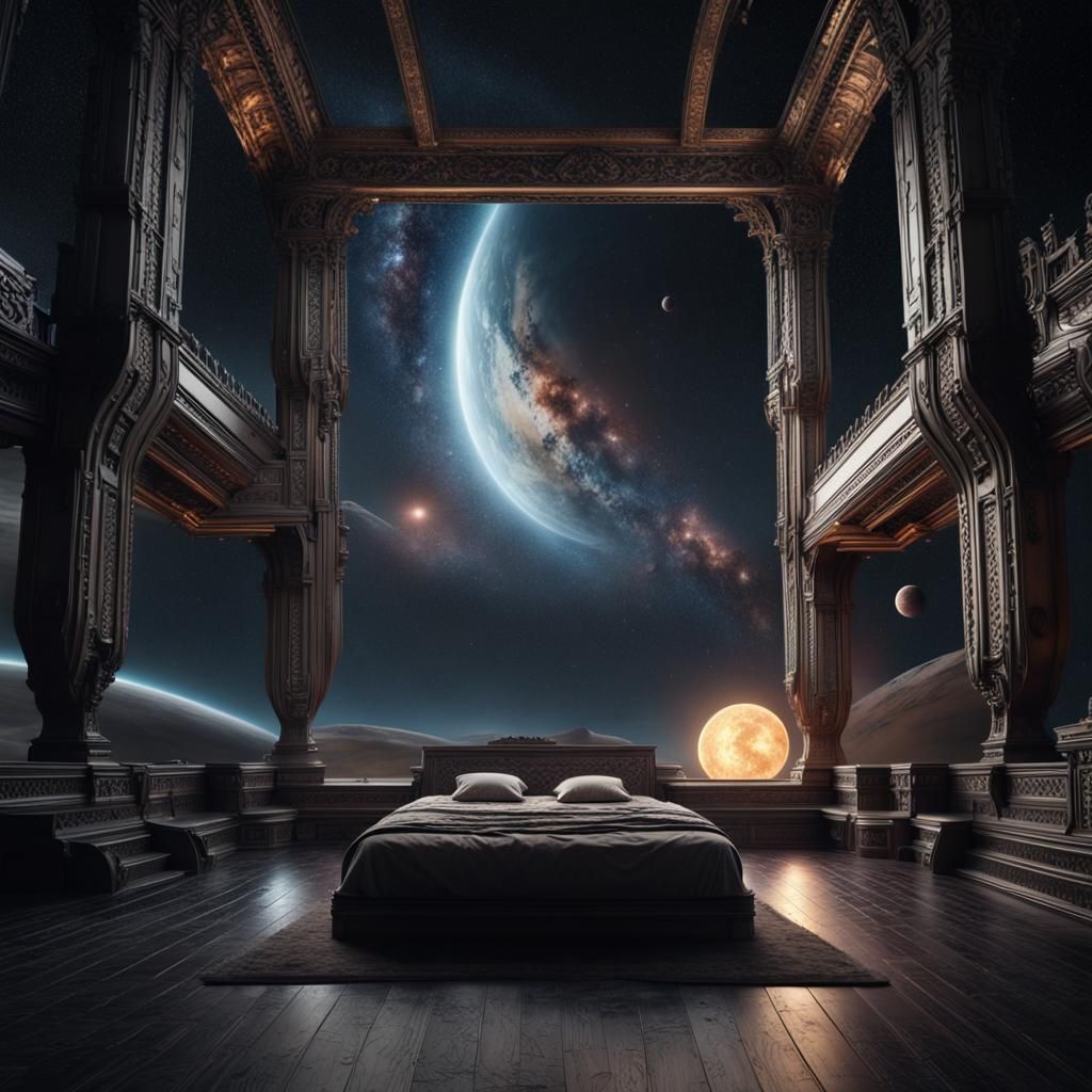 Vastness of Space: Digital Matte Painting of Infinite Darkne...