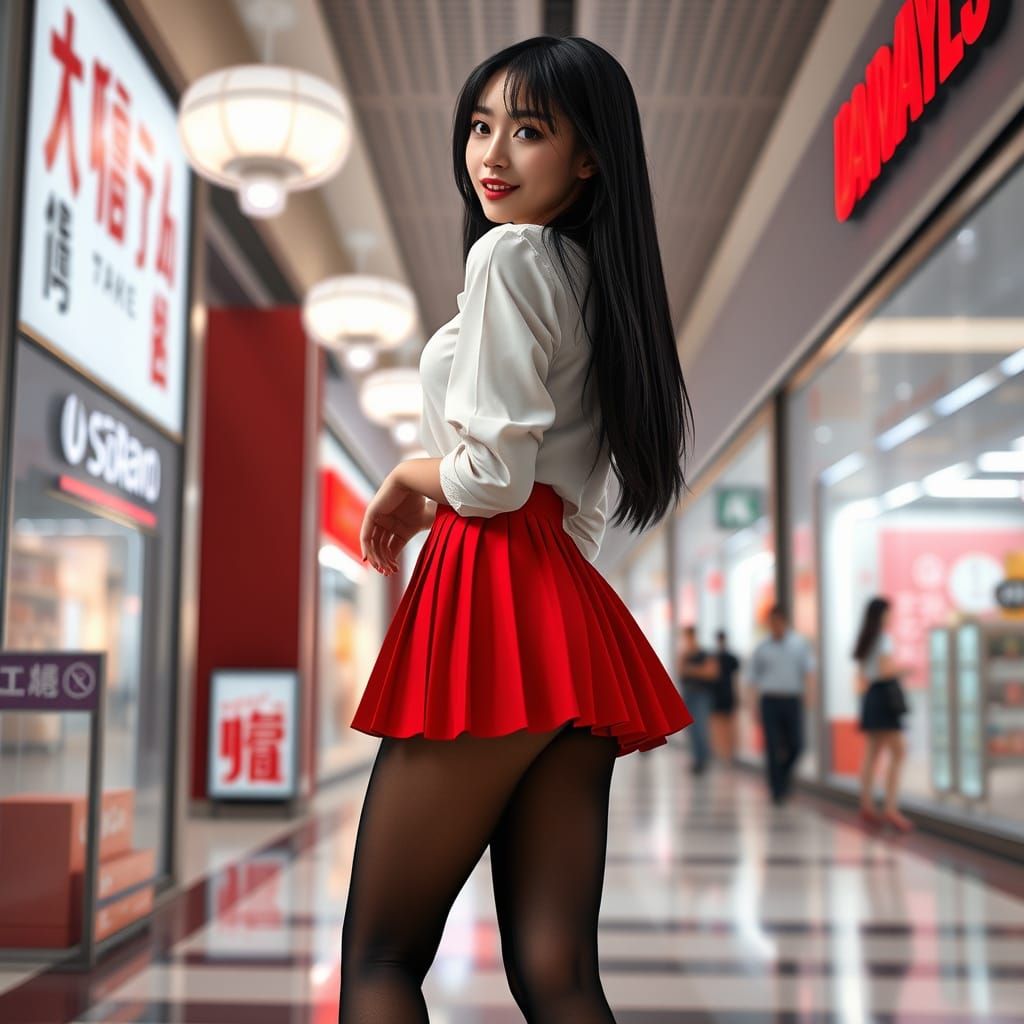 Yuna in the shopping mall