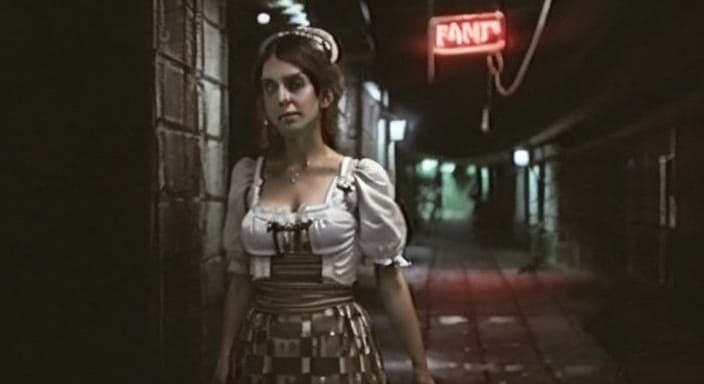 <lora:VHS:1.0> A cinematic shot of Maria, a 29-year-old woma...