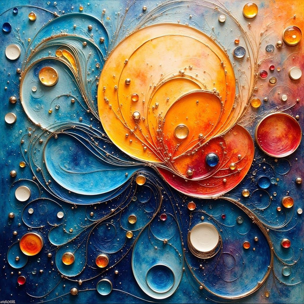 Abstract Zentangled Painting of New Life