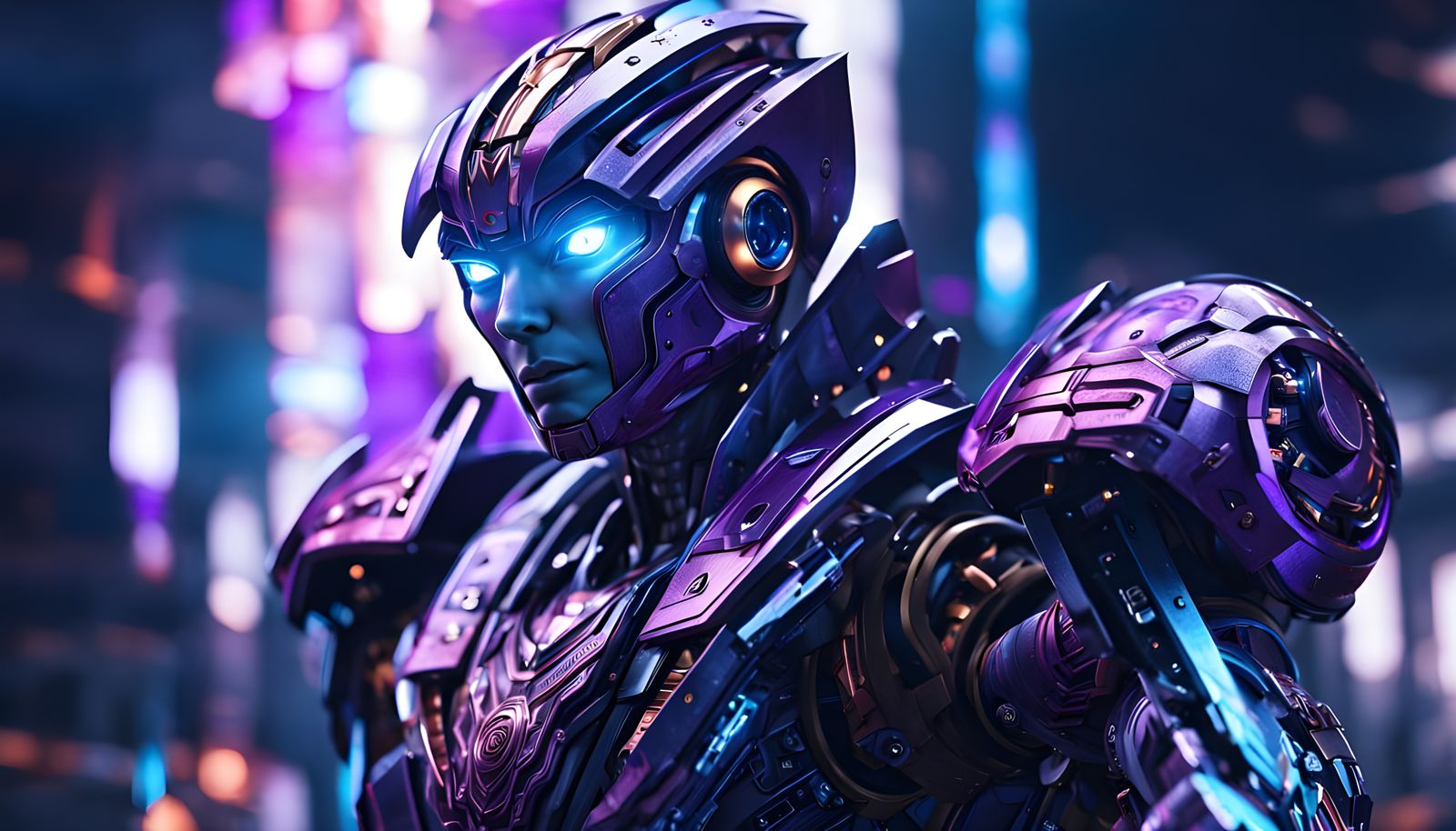 Futuristic Humanoid Robot Concept Art