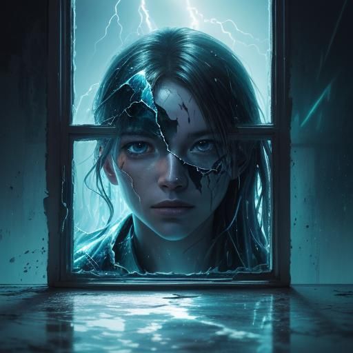 Ghostly Figure Revealed by Lightning Strike