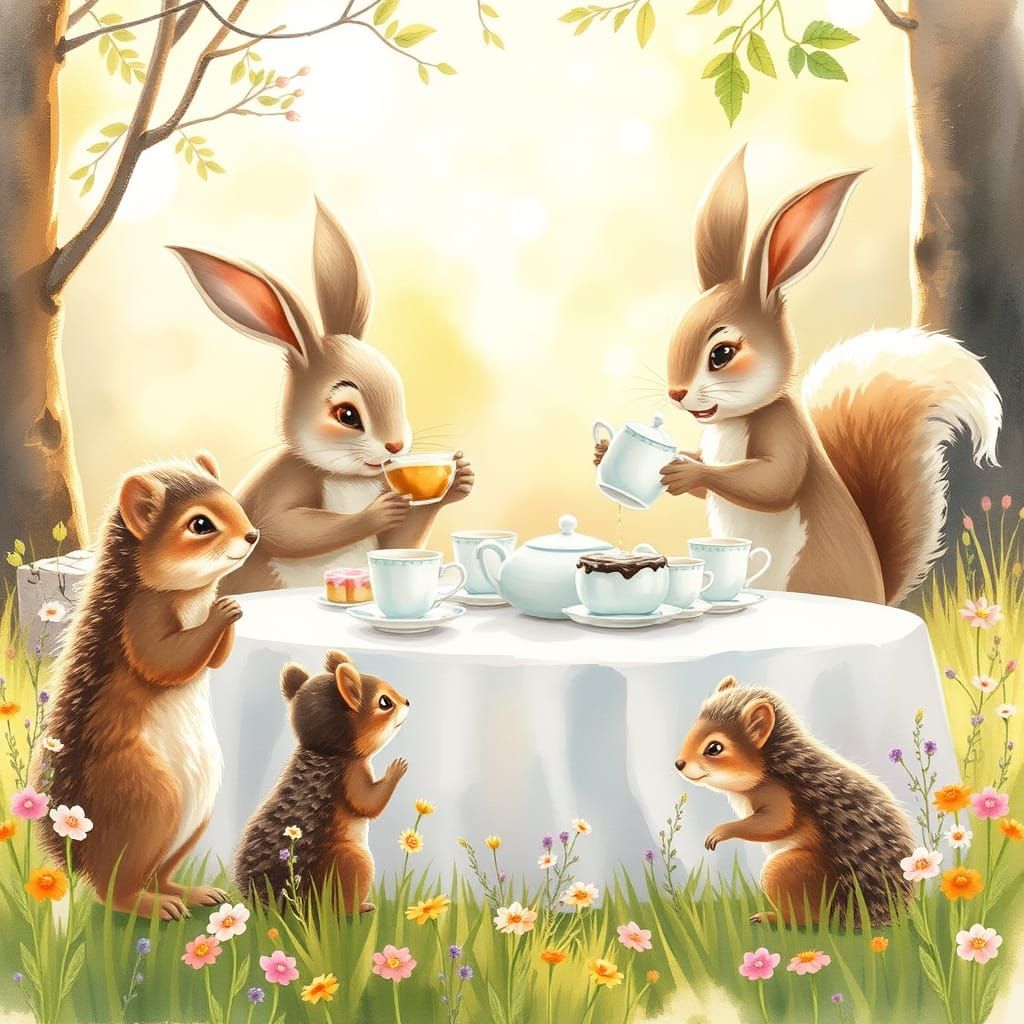 Woodland Whimsy in Soft Watercolors