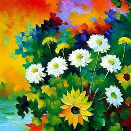 Fauvist Garden Bloom in Vibrant Hues