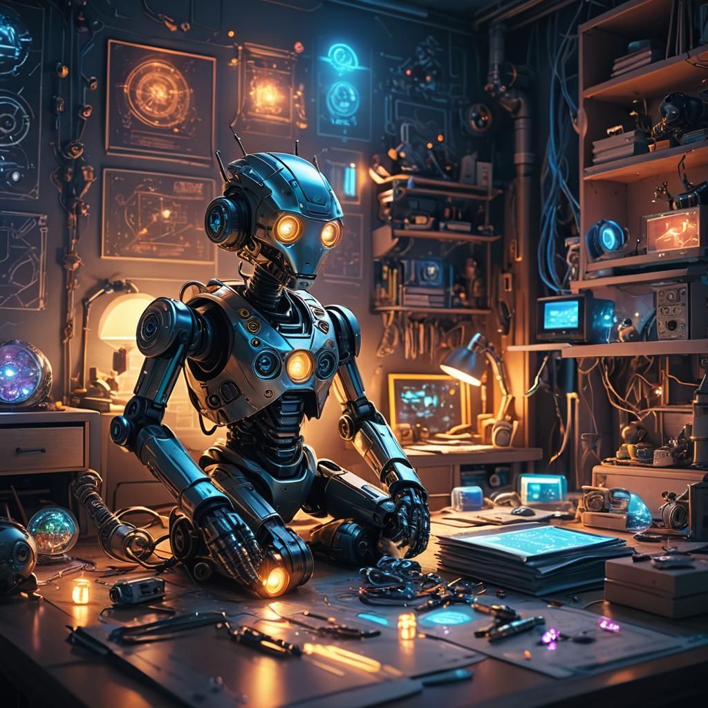 Futuristic Child's Room with Bionic Decorations