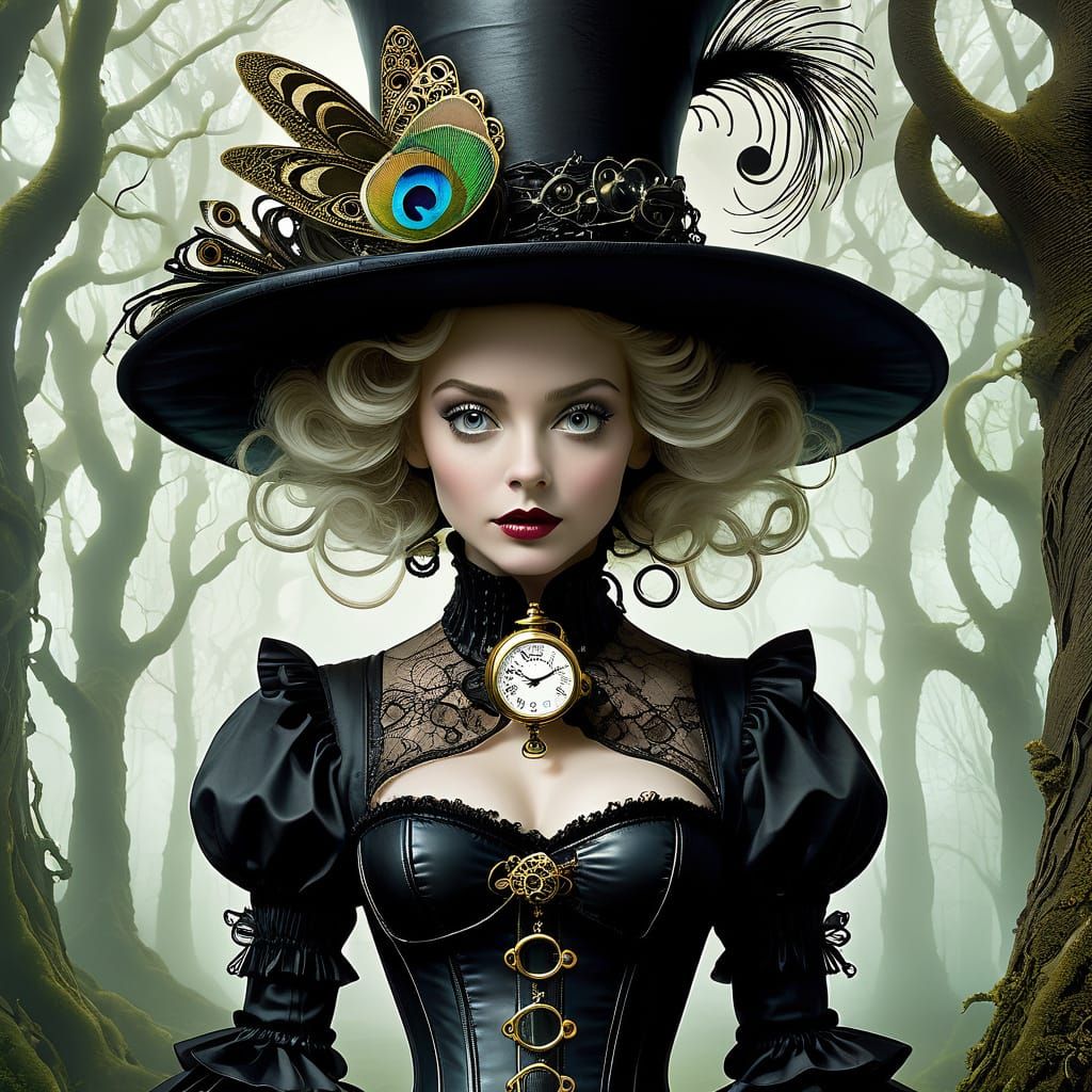 Ethereal High-Fashion Mad Hatter