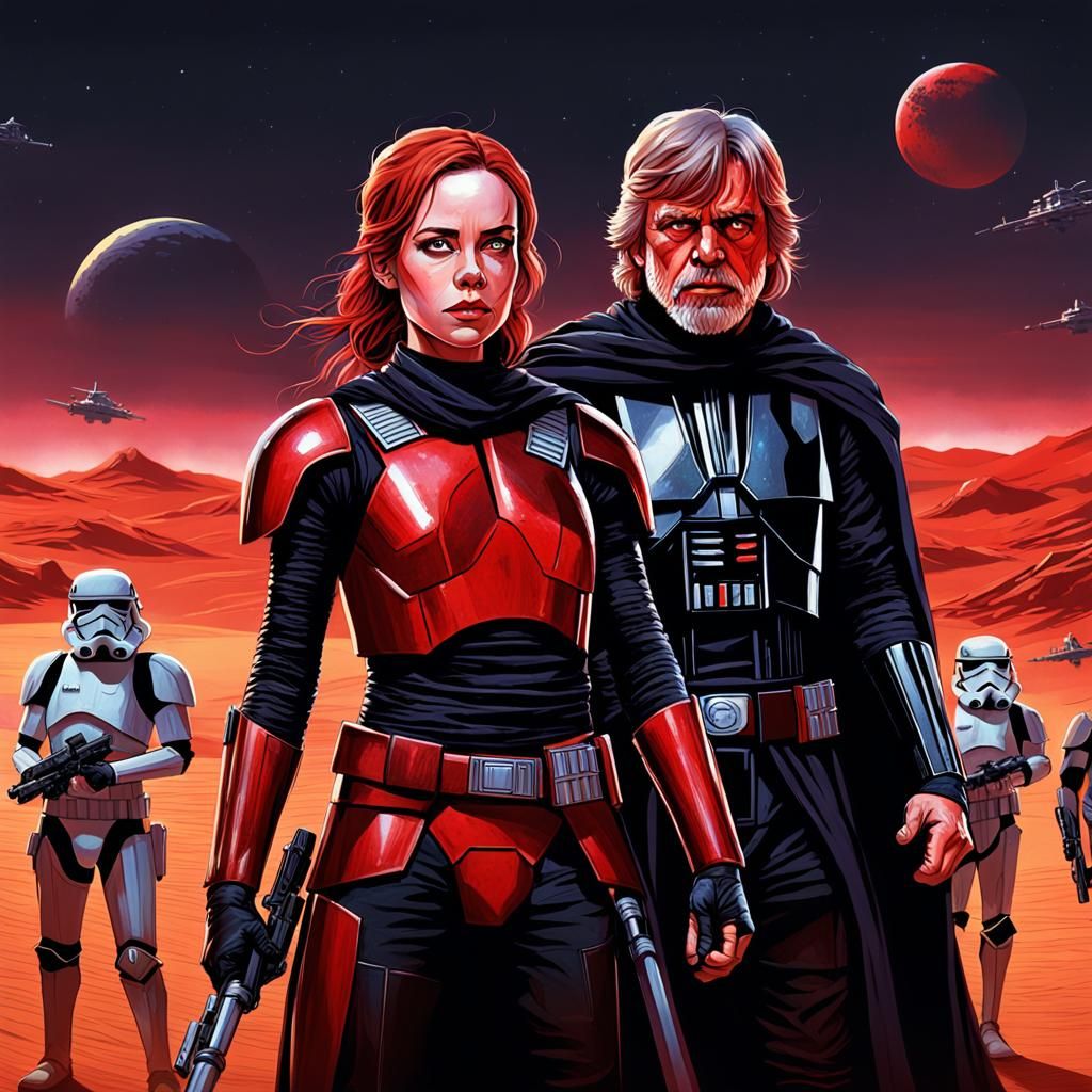 Luke Skywalker and Mara Jade as Sith Lords