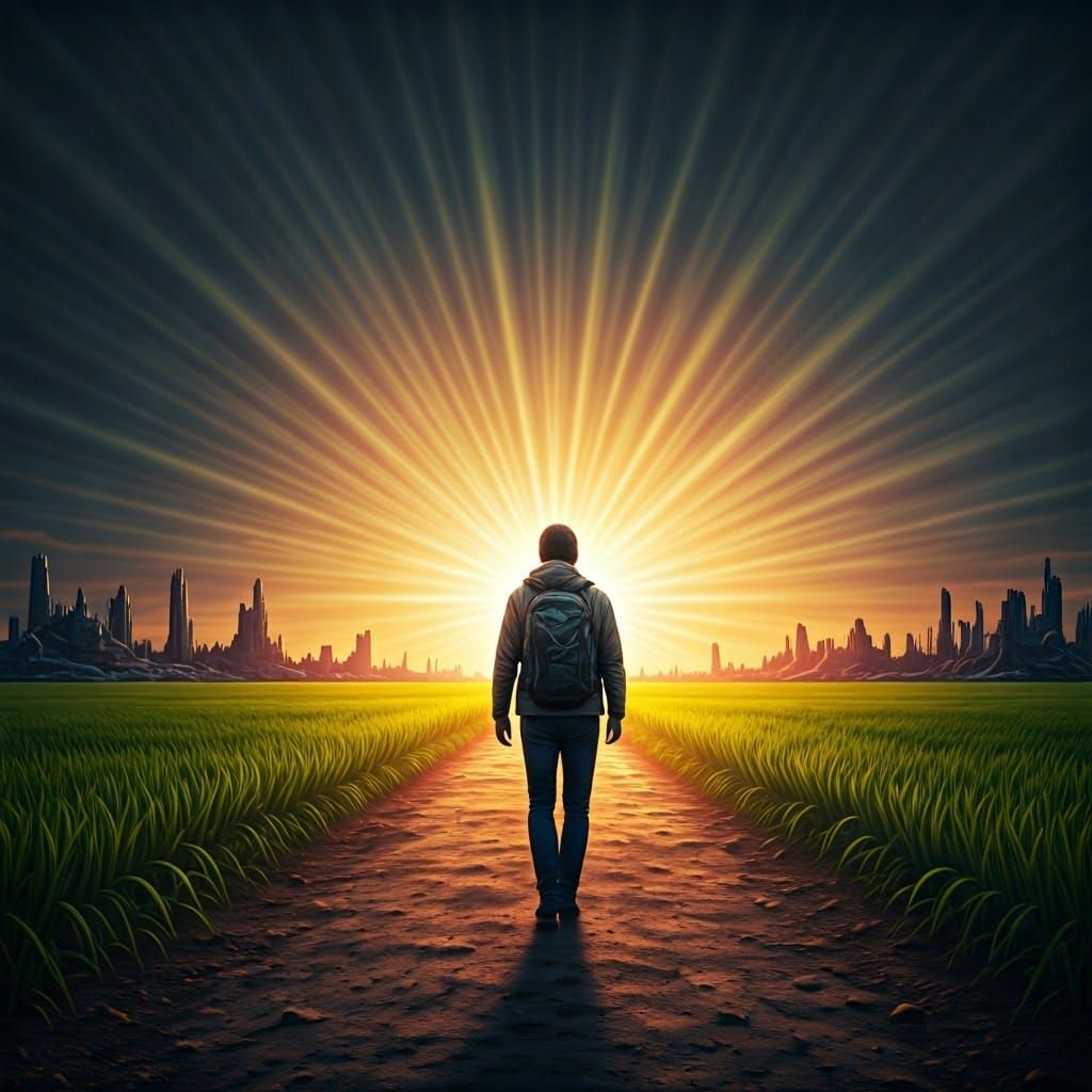 Hopeful Survivor Looks Out Upon a New Dawn