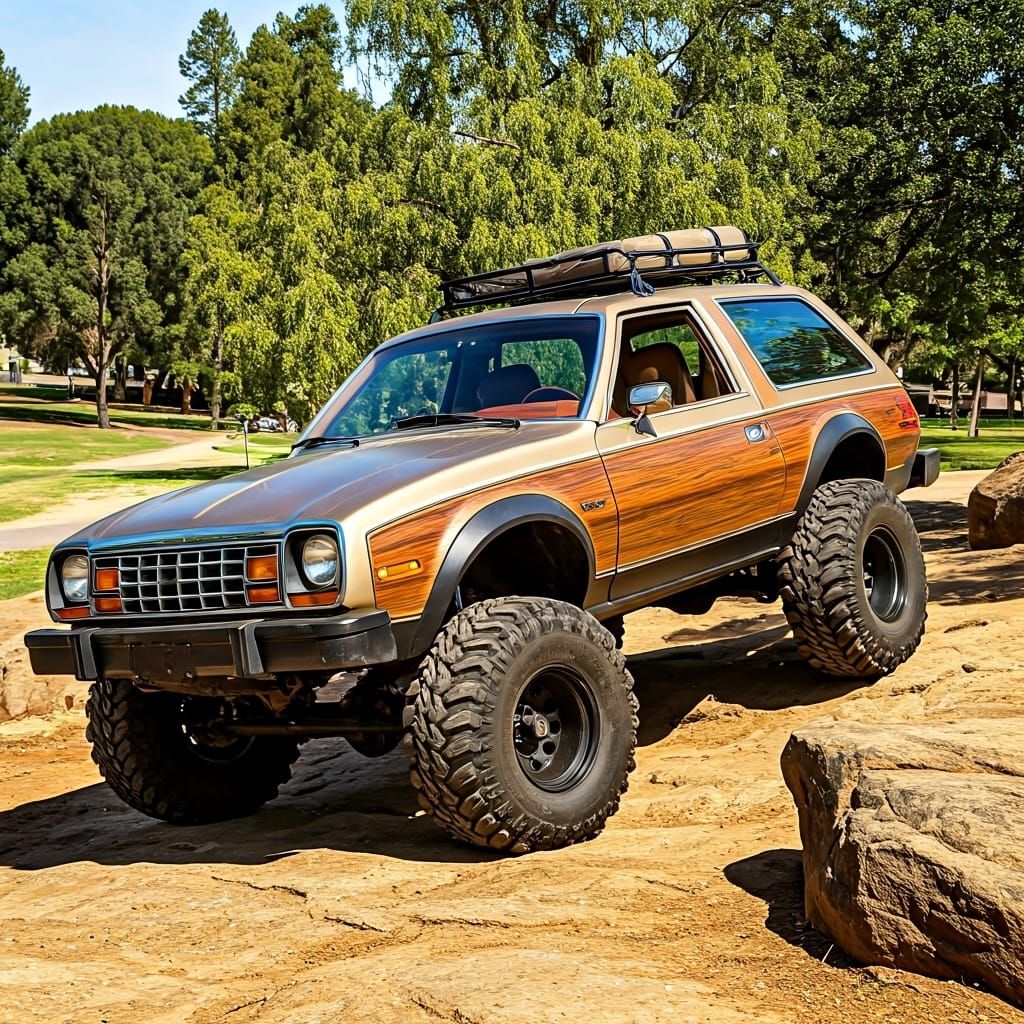 Modified 1979 AMC Pacer Off-Roading in Park