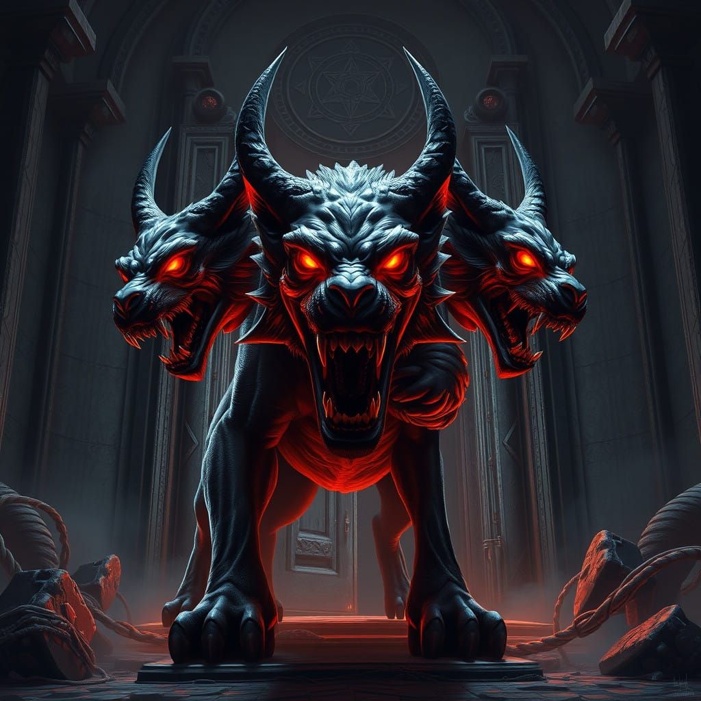 Grim Underworld Guardian Besets the Entrance to the Realm of...