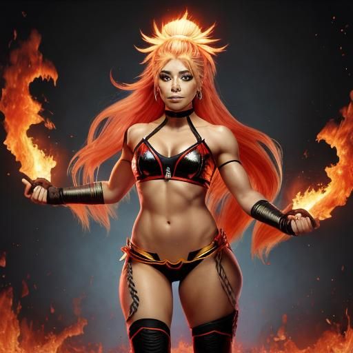 Fiery Goddess Digital Art