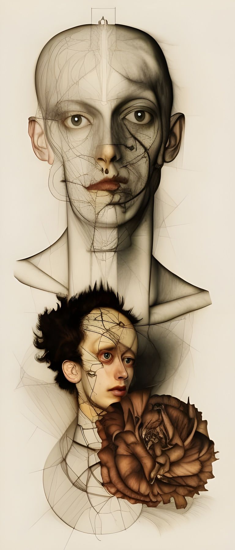 Egon Schiele Inspired Self Awareness Portrait