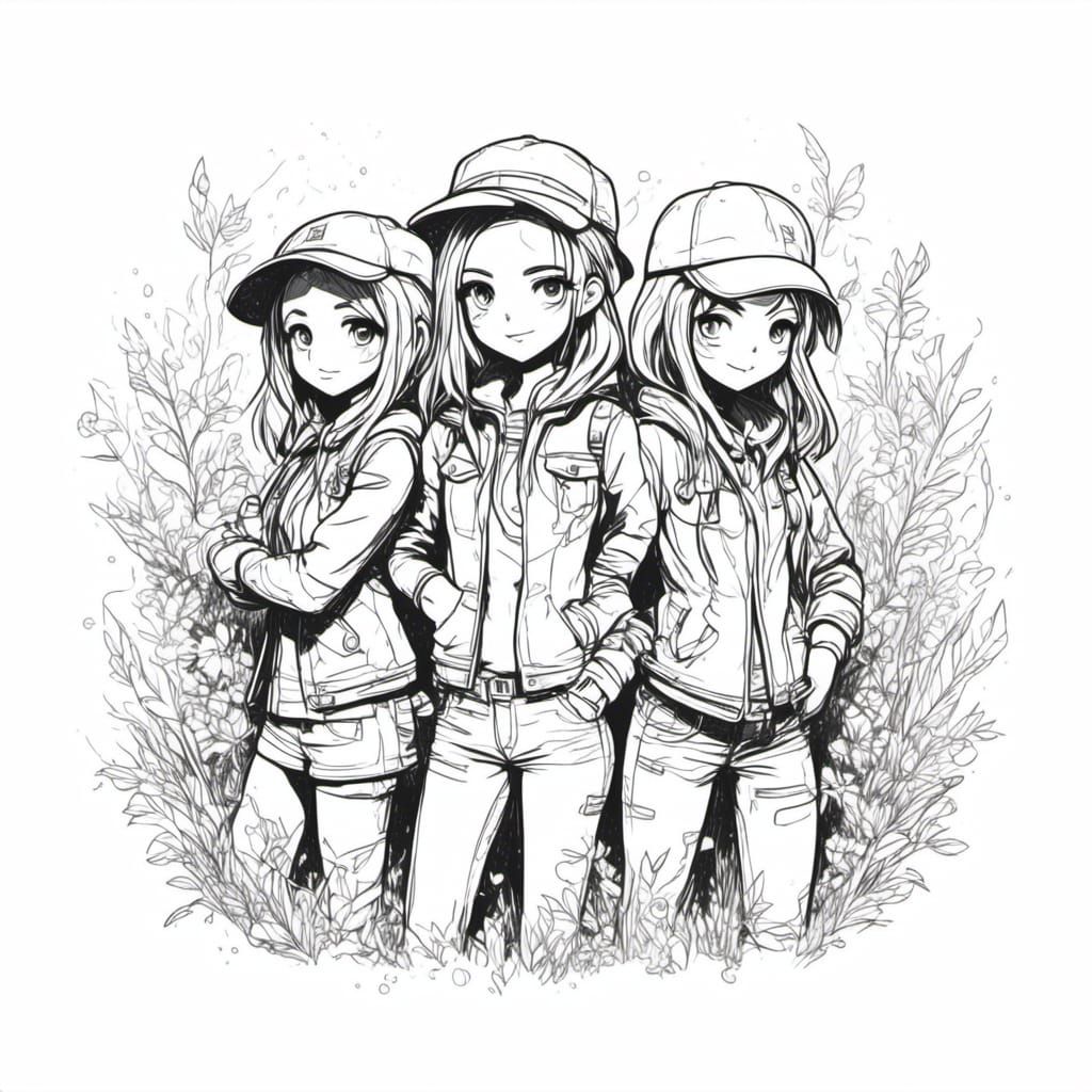 Anime Girls Defend Gardens in Collegiate Fanart