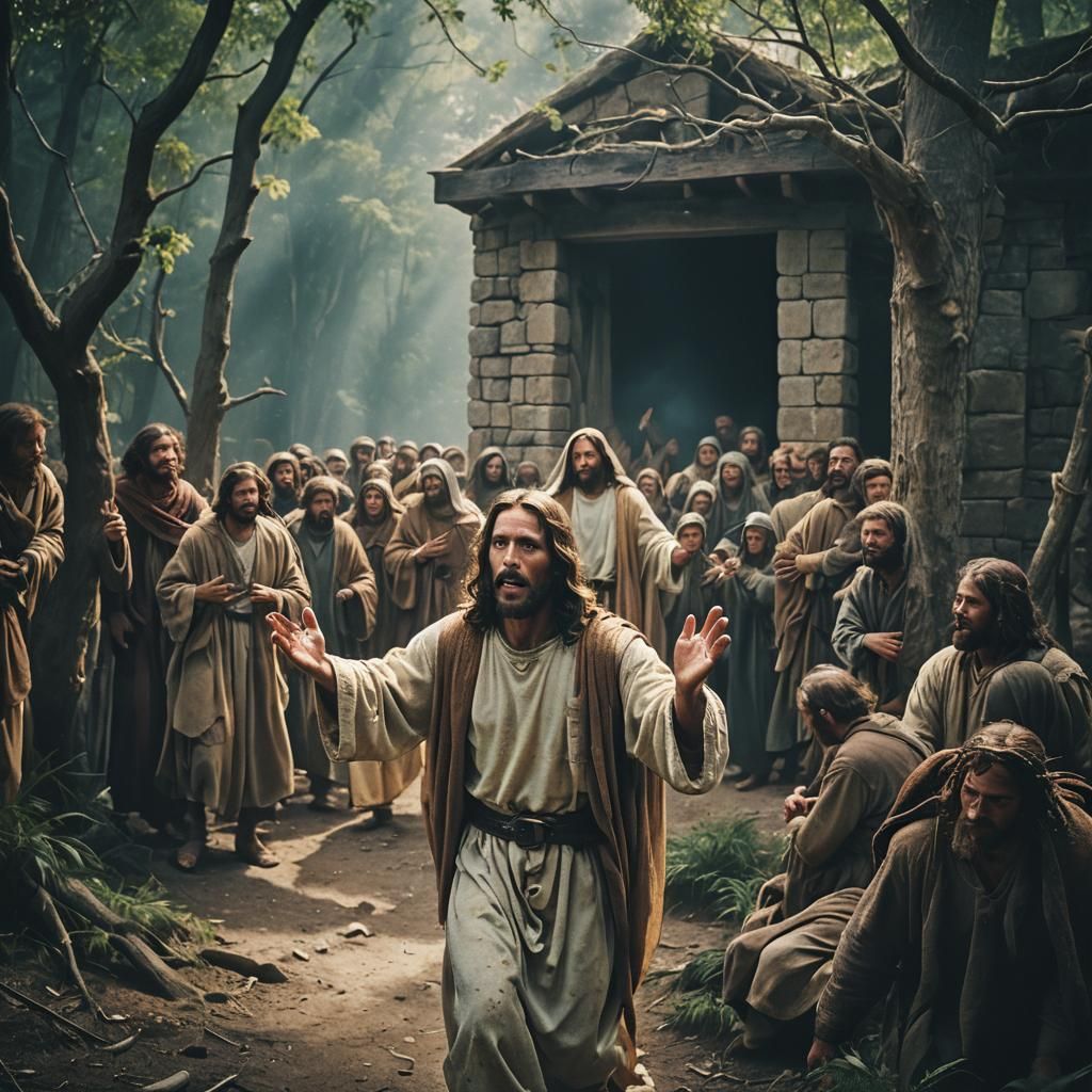 Cinematic Image of Jesus Christ in Film Grain