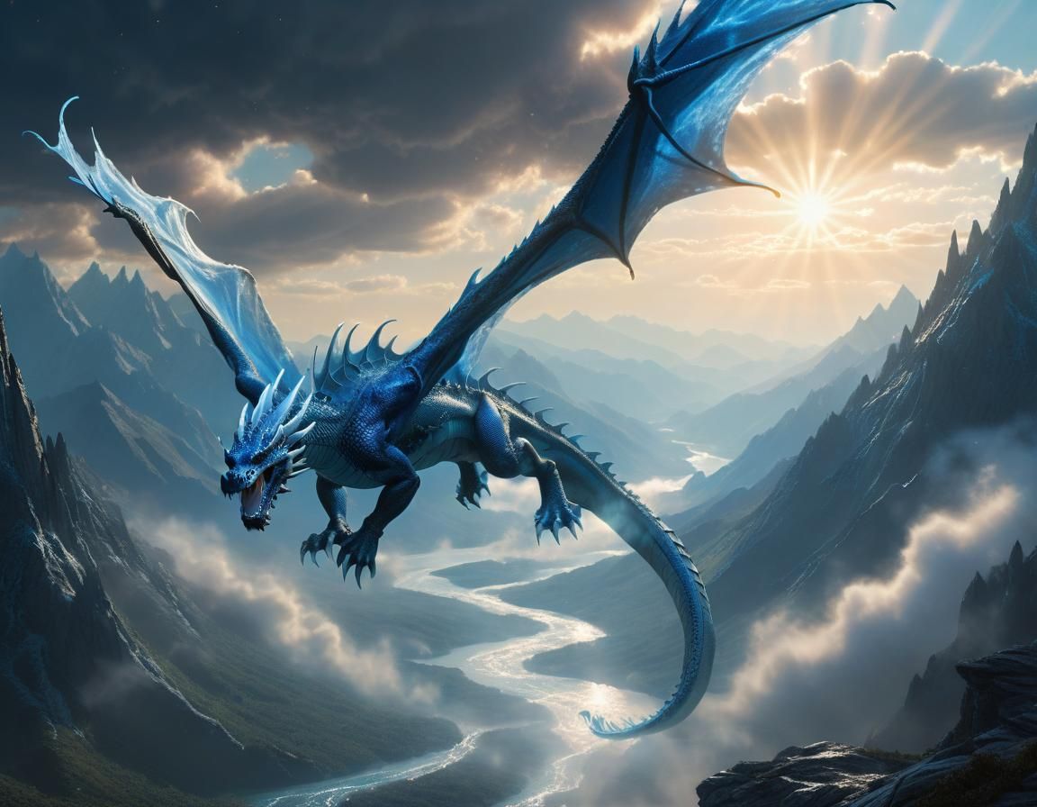 Dragon Dive: A Dark Fantasy Concept Art