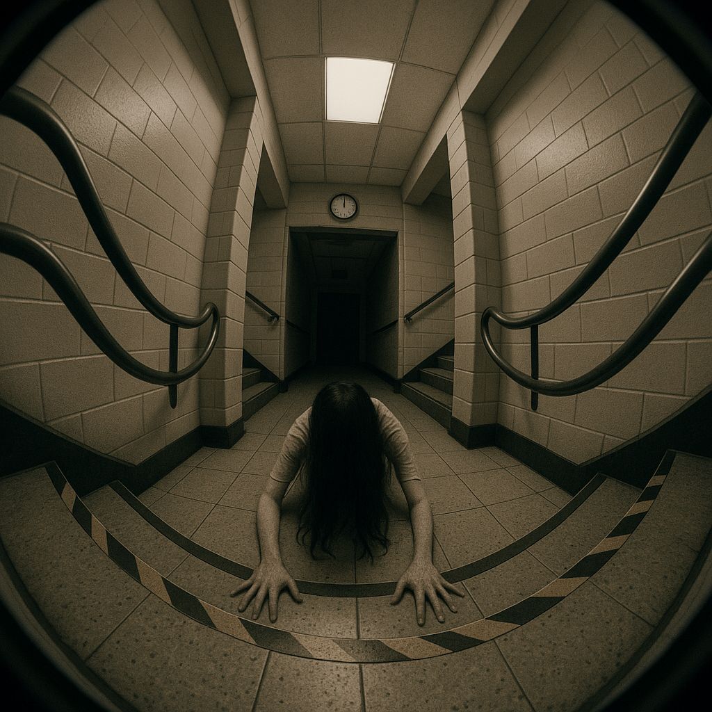 Creepy Crawler in Warped Stairwell