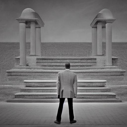 Ethereal Desolation in a Surrealist Landscape