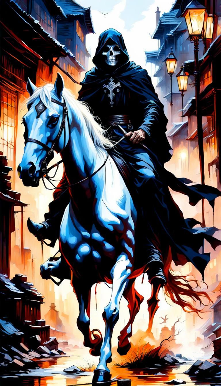 The Incarnation of Death and his horse Mortis