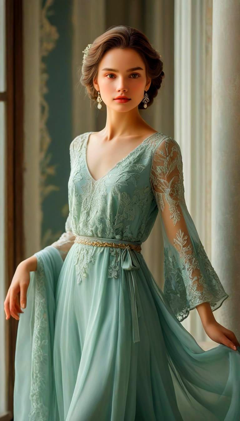 Elegant Woman in Serene Harmony