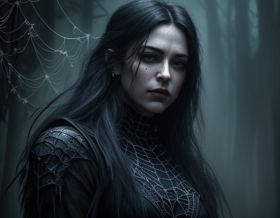 Skeletal Hand Trapped in Gloomy Spiderwebs