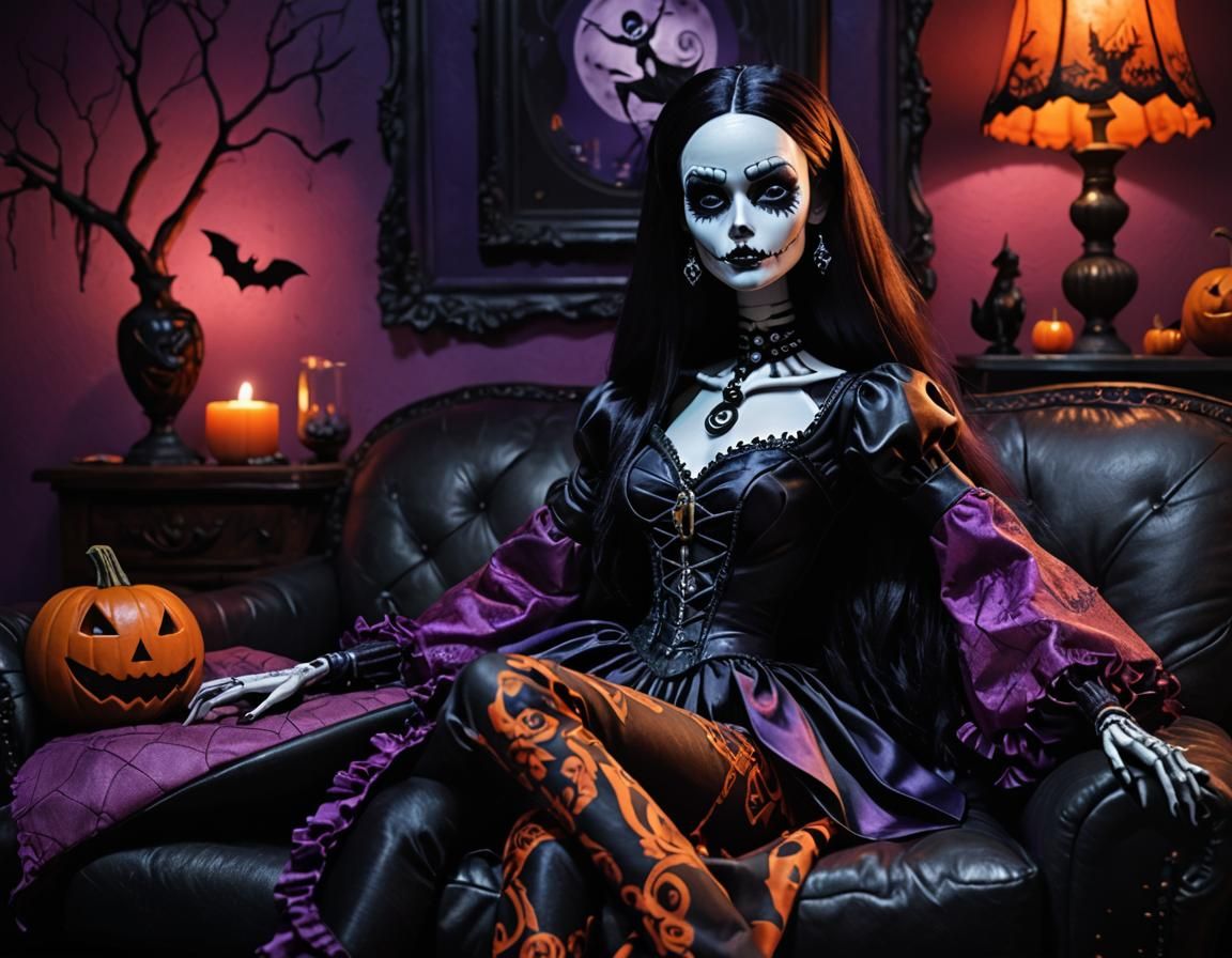 Halloween Pillow with Nightmare Before Christmas Costumes