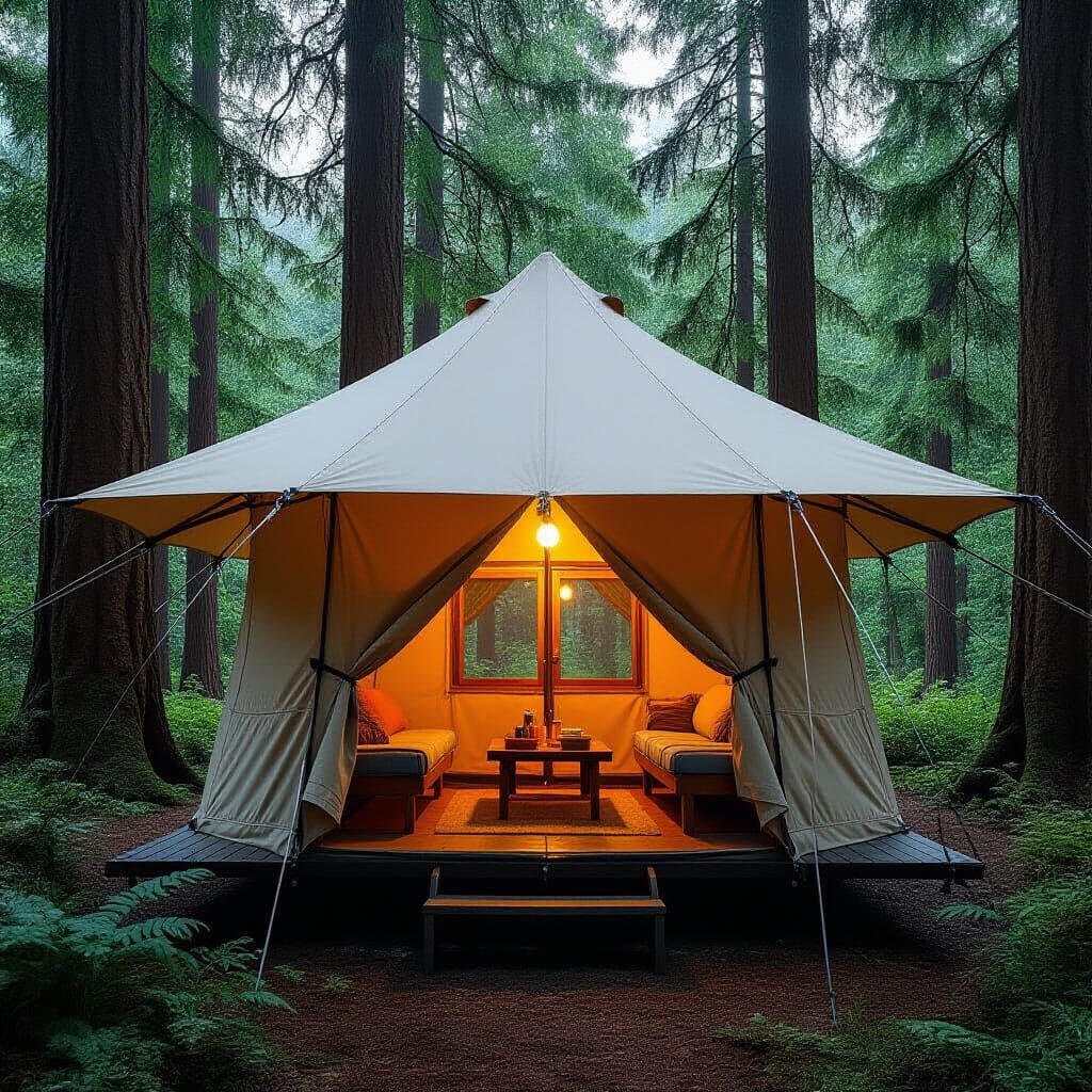 Camping Tent Converted into Small Apartment