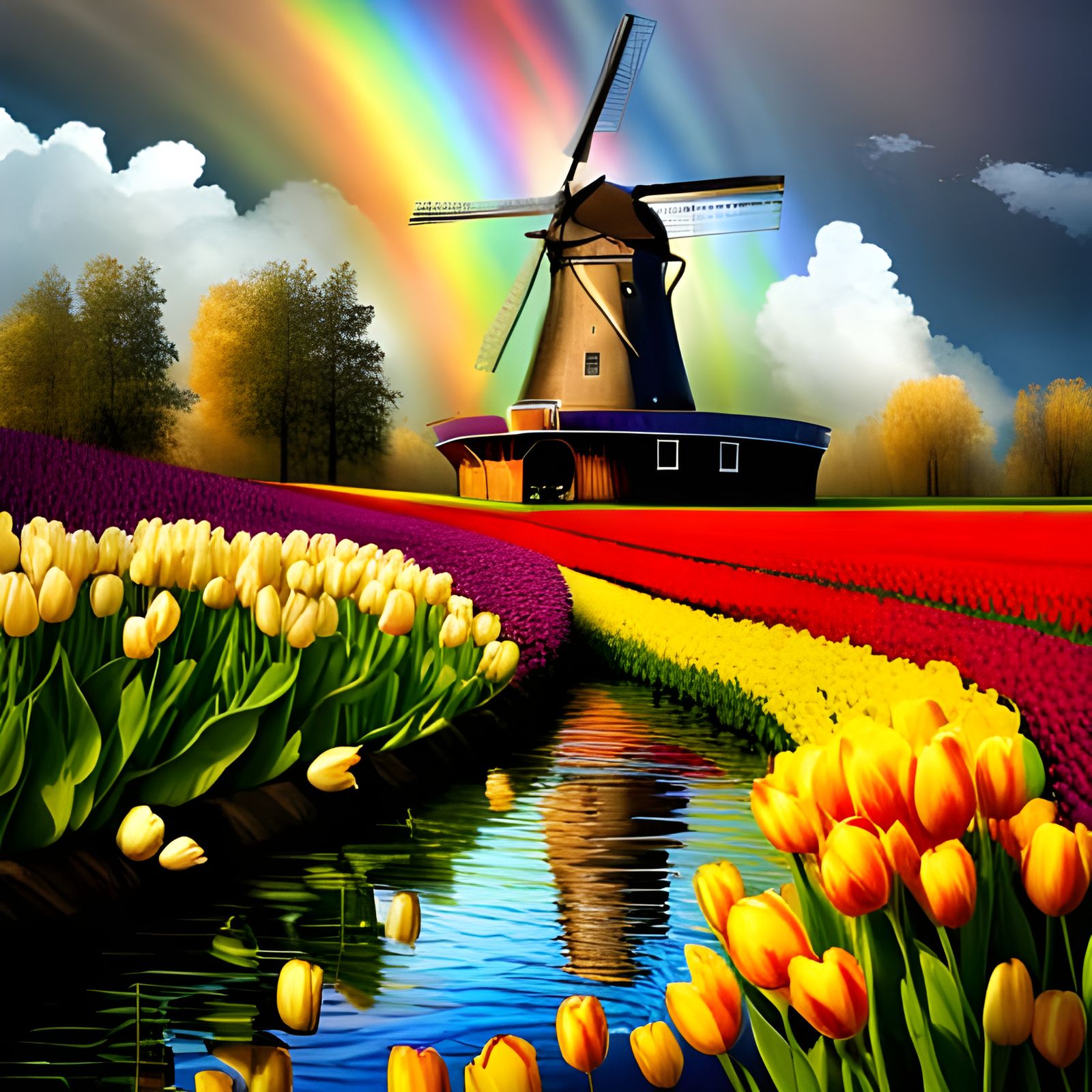 Tulips in Nederland.