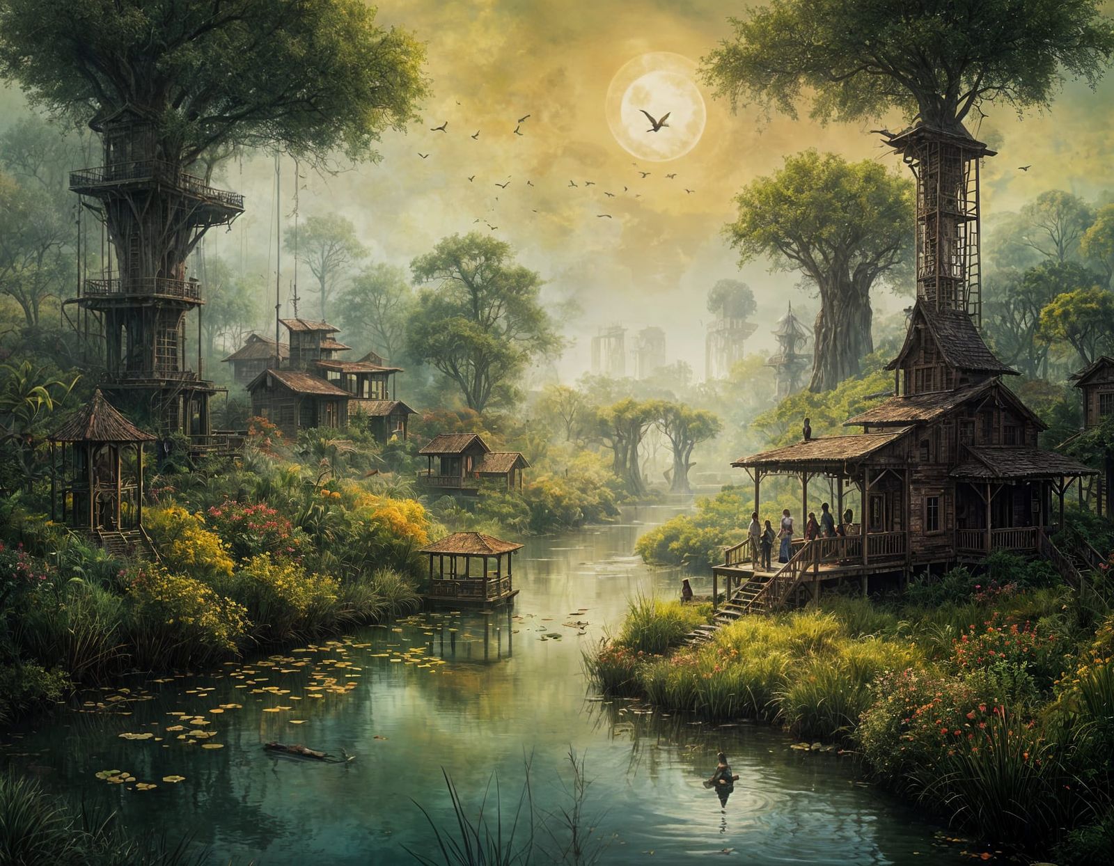Bayou Summer: A Detailed Matte Painting