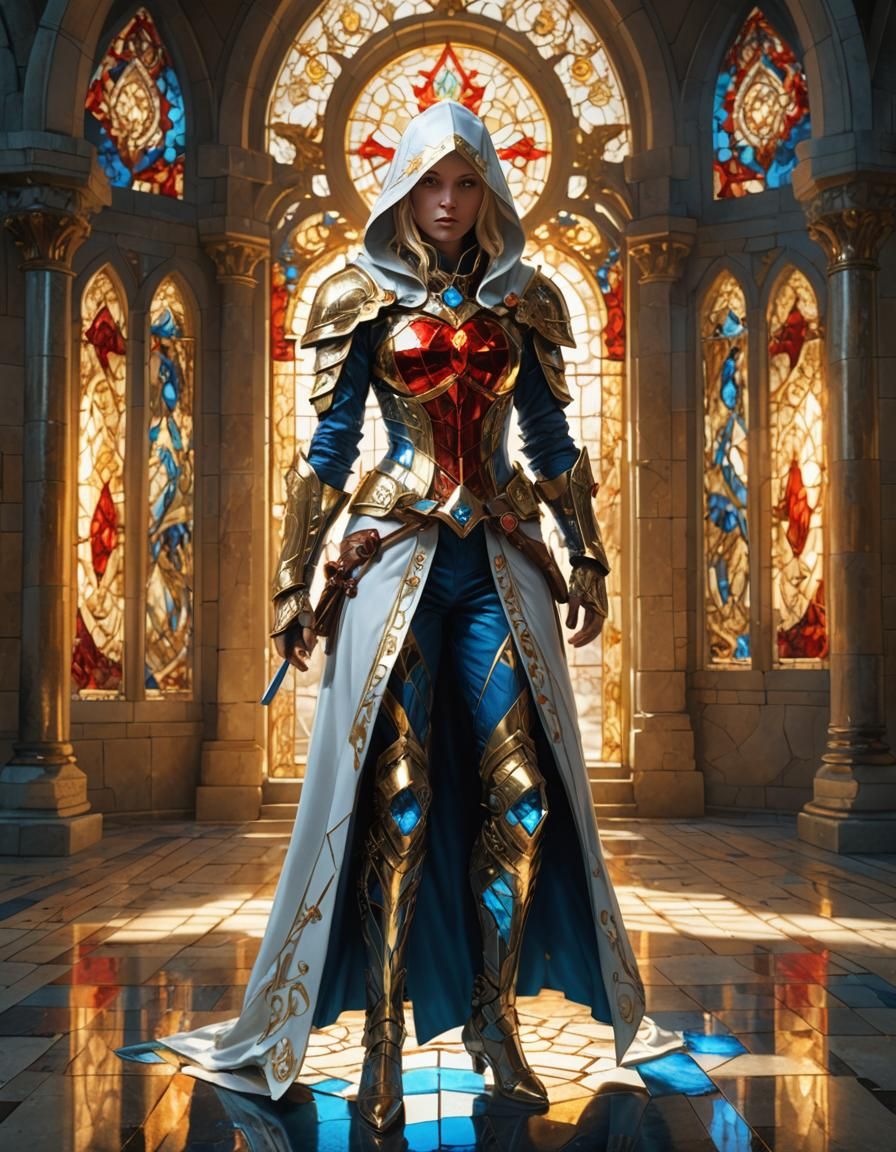 Fantasy Assassin in Baroque-Inspired Digital Art