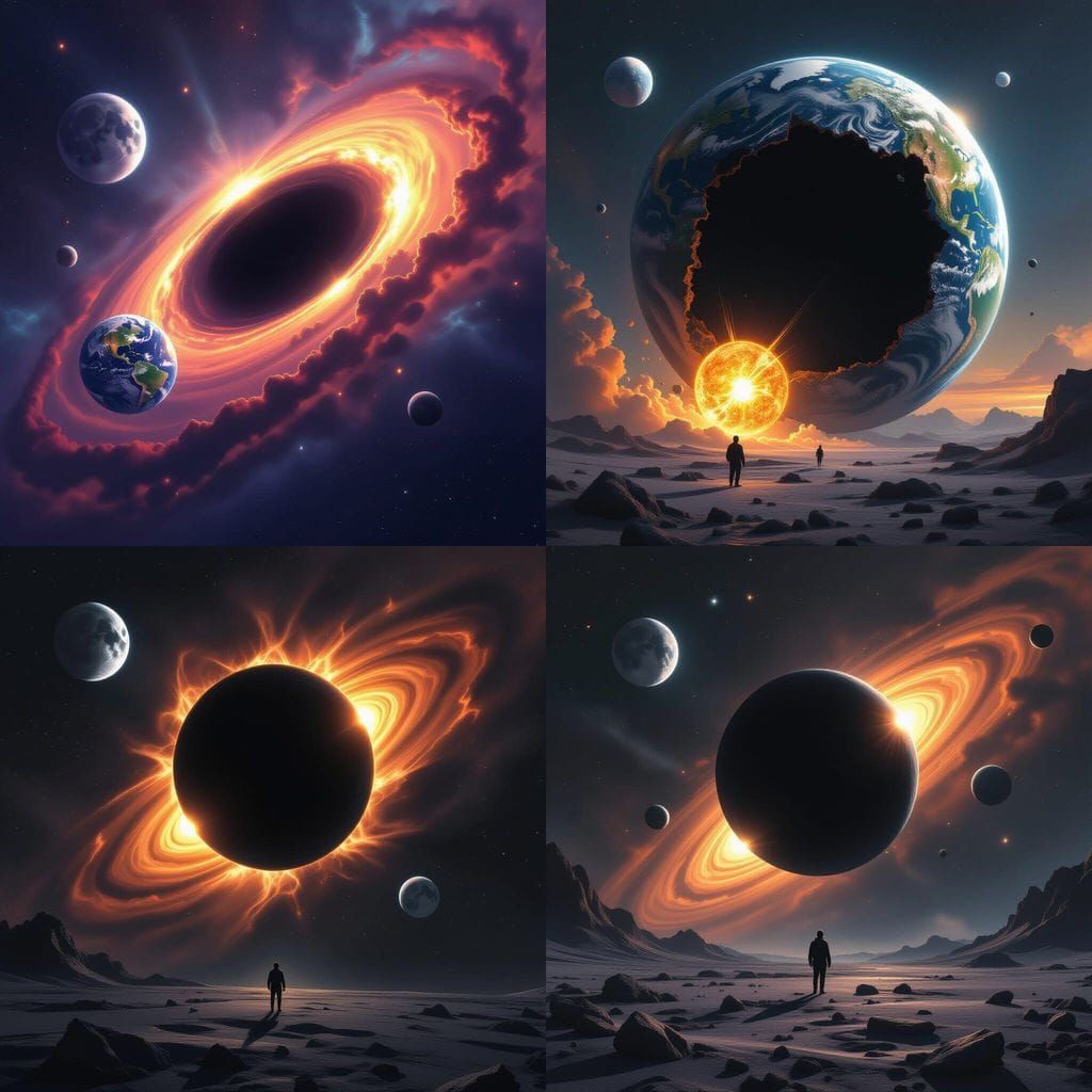 Realistic Black Hole Consuming Celestial Bodies