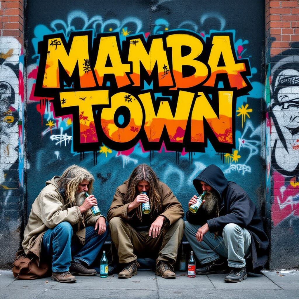 Birmingham Beggars in Street Art Style