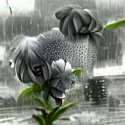 Monochrome Flower Close-up: Delicate Beauty in Grayscale
