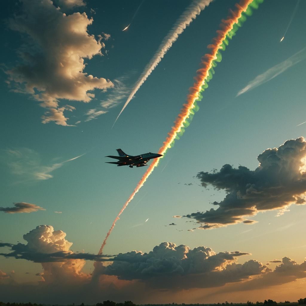 Tornado Chasing UFO in Golden Hour Light