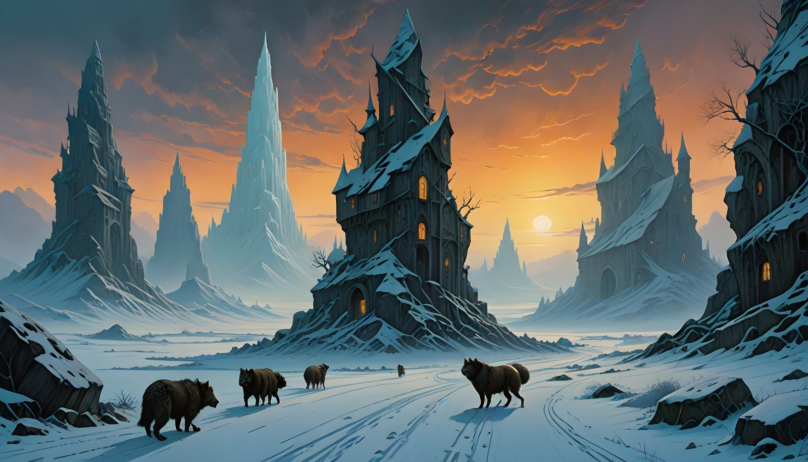 Nordic Fantasy Realm in Ethereal Harmony