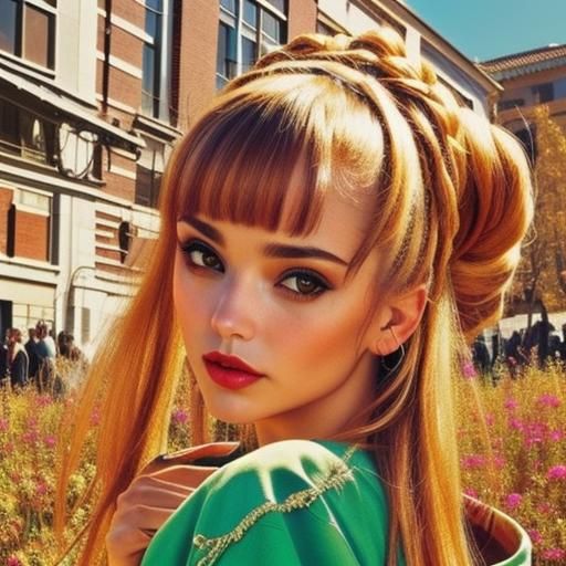 Surreal Psychedelic Portrait in Frida Kahlo Style