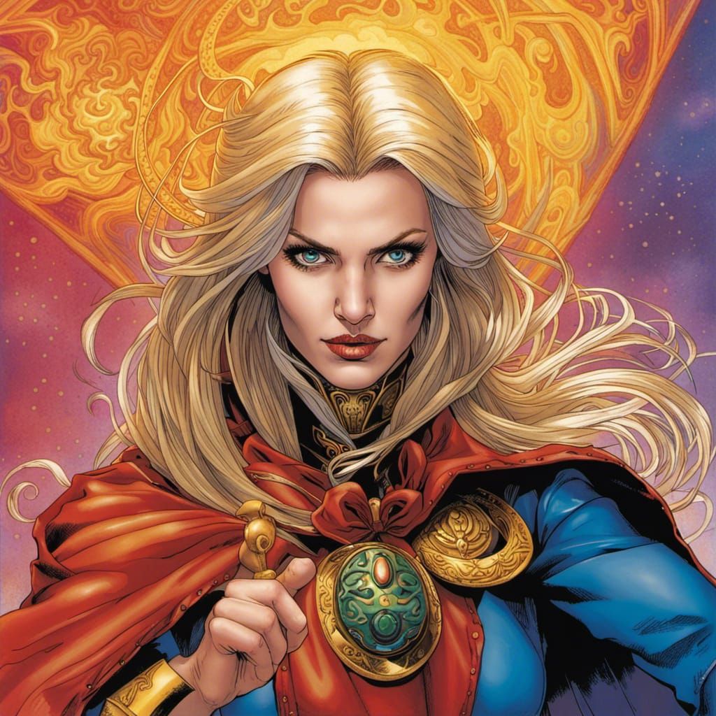 Illyana Rasputin as Doctor Strange in Comic Book Art