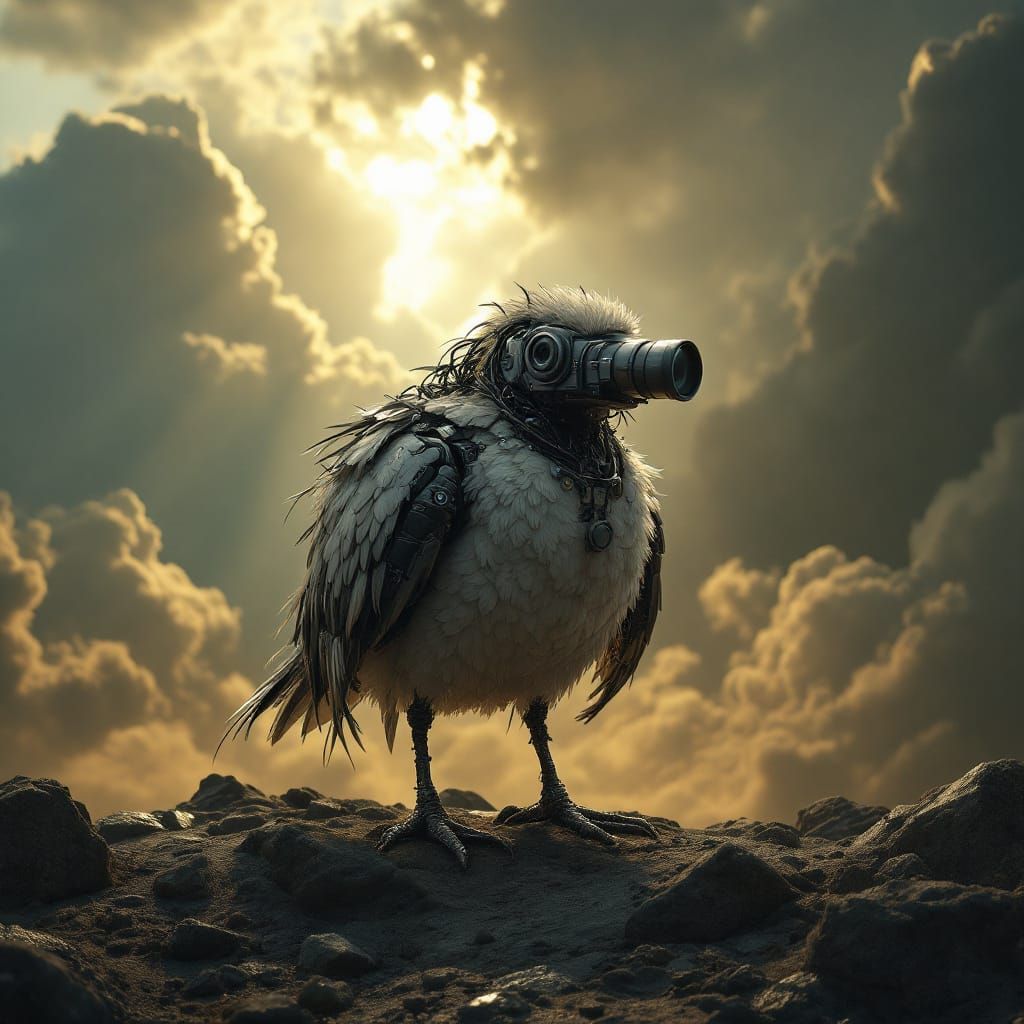 Cyborg Dodo Bird Camera on Mauritius