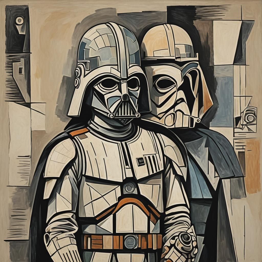 Star Wars in a Cubist Style