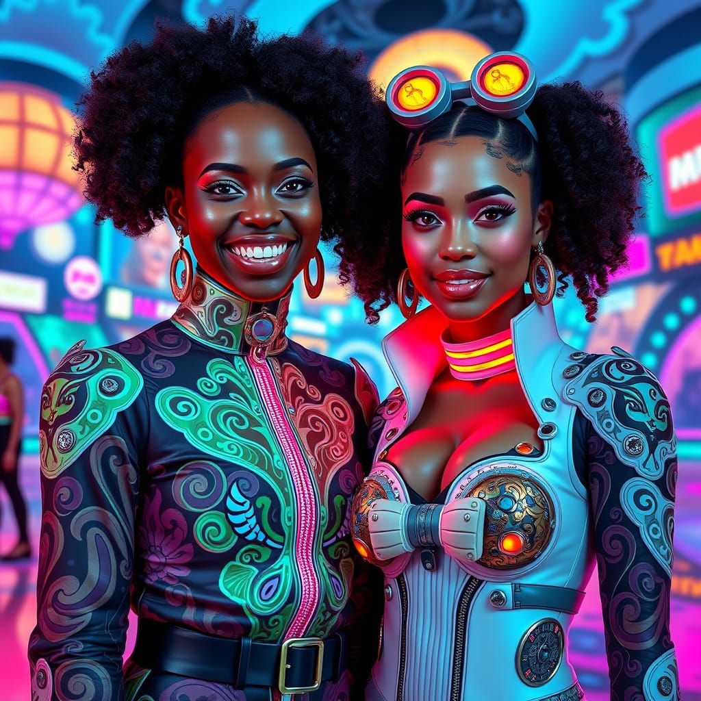 Futuristic Streetwear in a Murakami-Inspired World