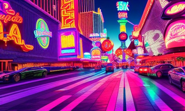 Las Vegas Nevada in 2213: Cyberpunk Cityscape