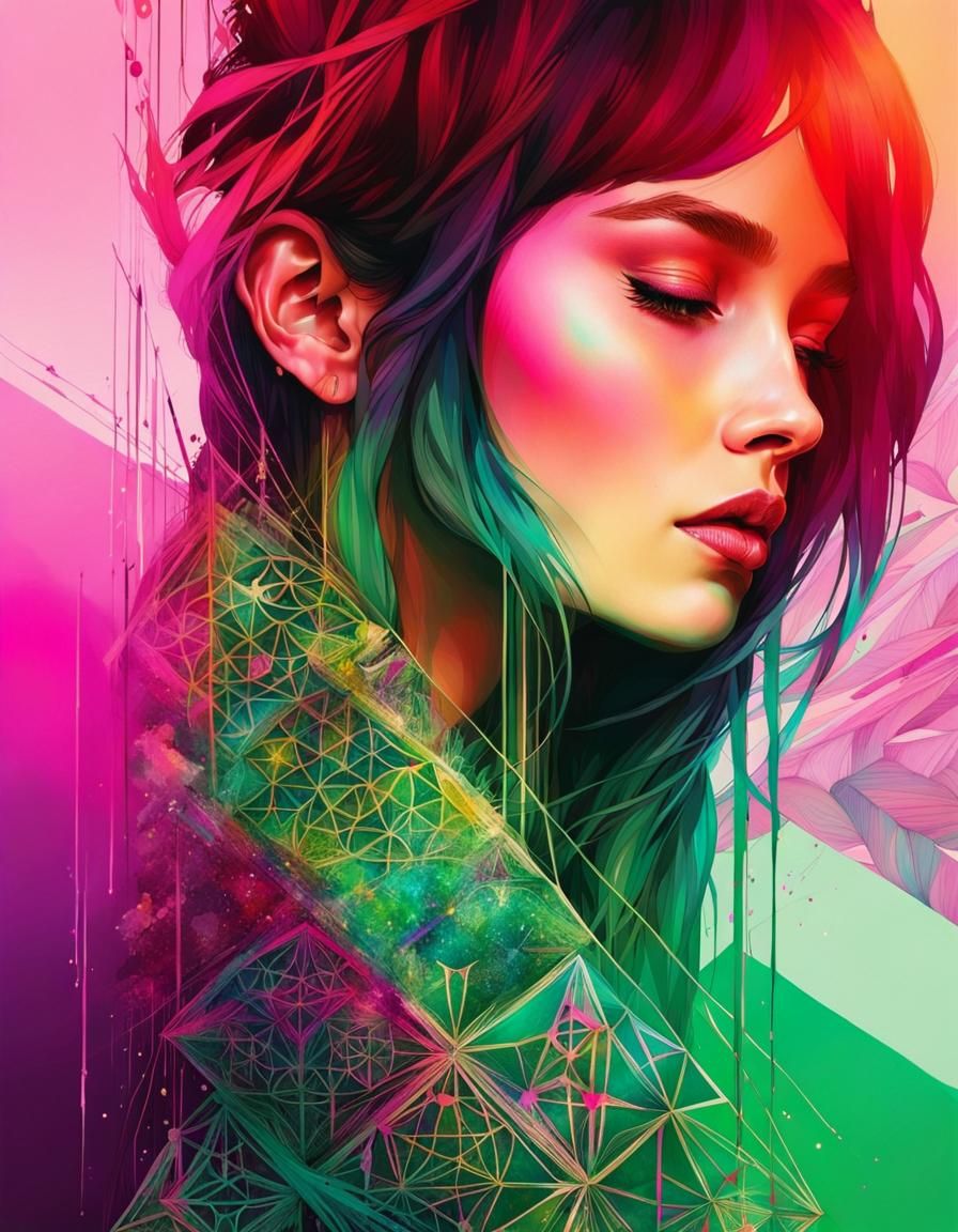 Intricate Sacred Geometry in Vibrant Colors