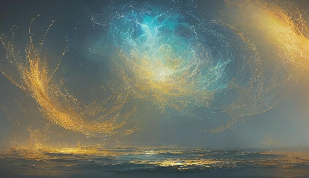 Ethereal Digital Landscape: Ambient Music Scene