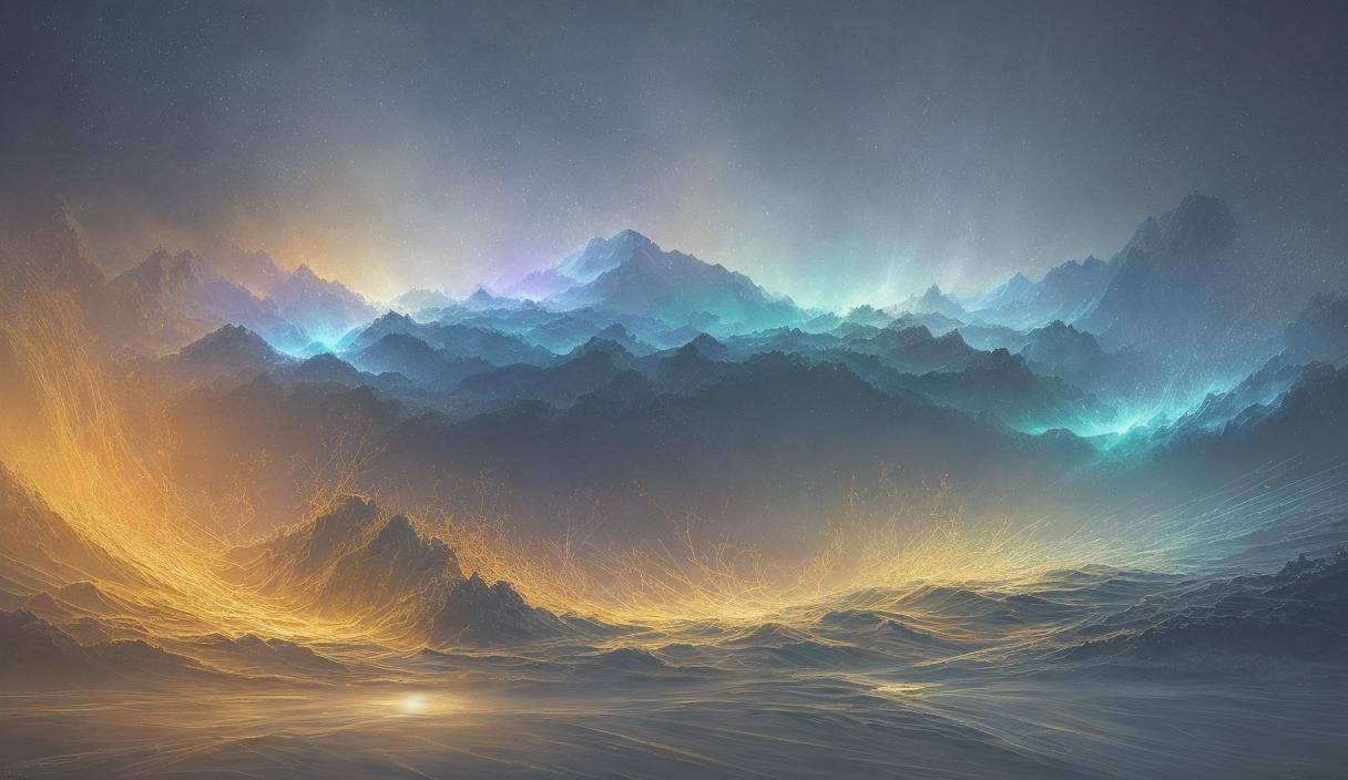 Ethereal Digital Landscape: Ambient Music Scene