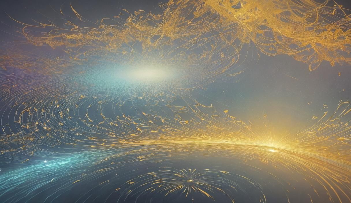 Abstract Digital Landscape for Relaxing Ambient Music