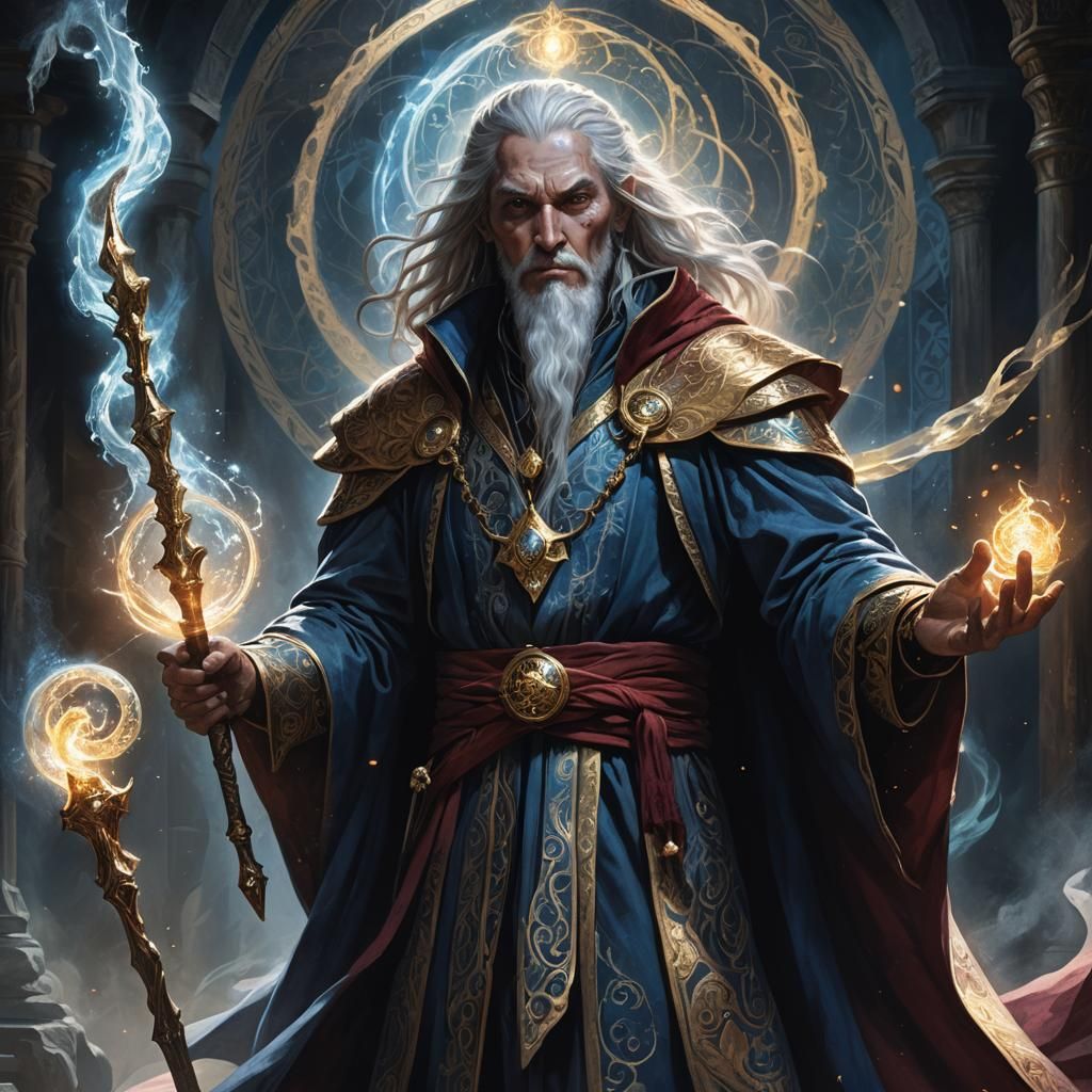 High Mage Zaphir Concept Art in Dark Fantasy Style