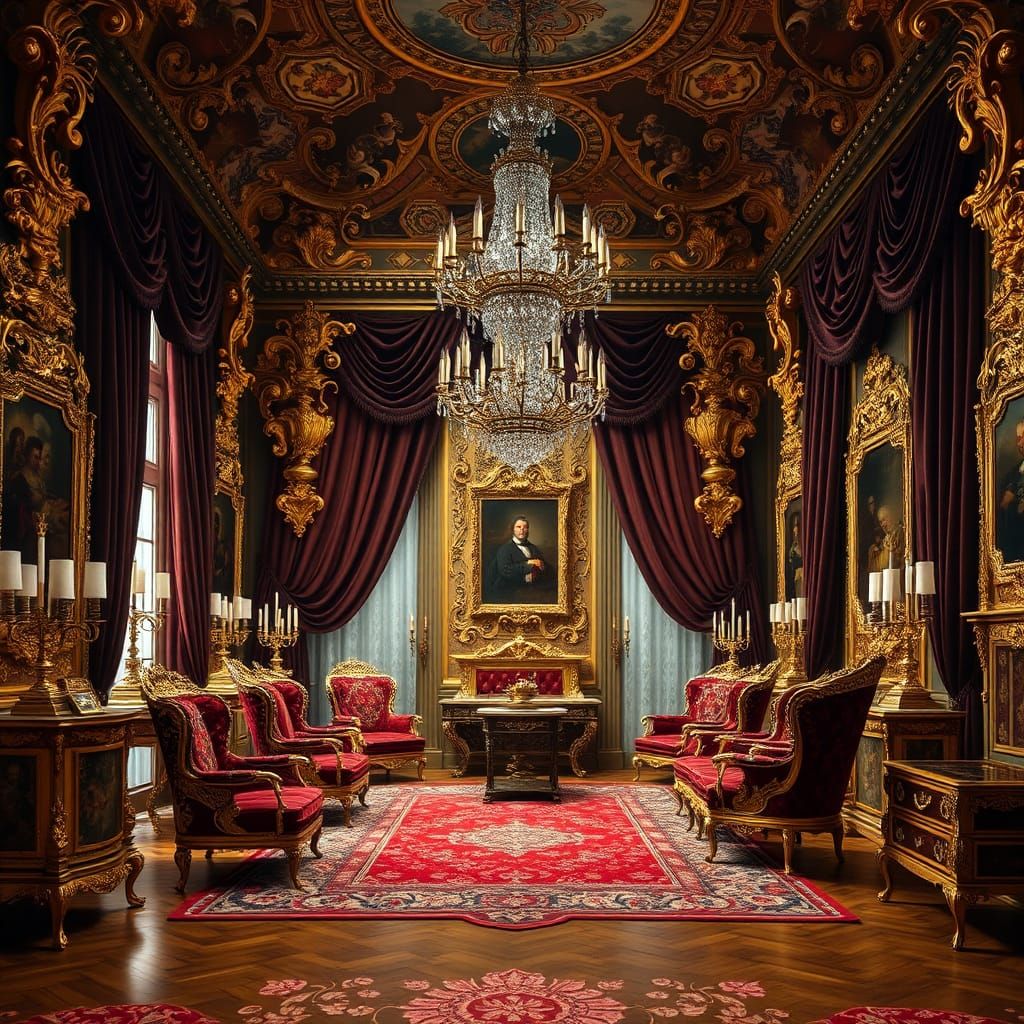 Baroque Opulence: A Luxurious Palace Interior