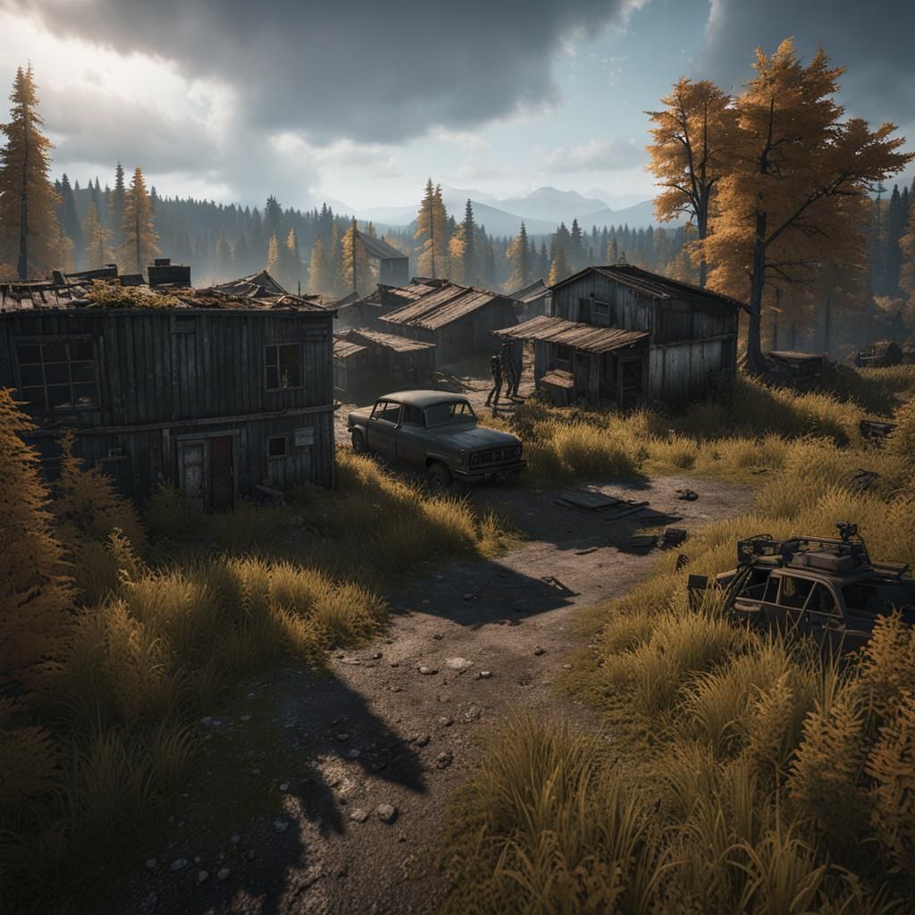 Abandoned Zombie World: 3D Cinematic Render