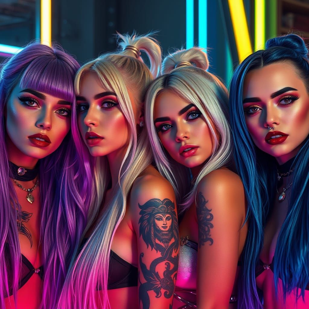 Women of the Night in Futuristic, Techno-Inspired Elegance