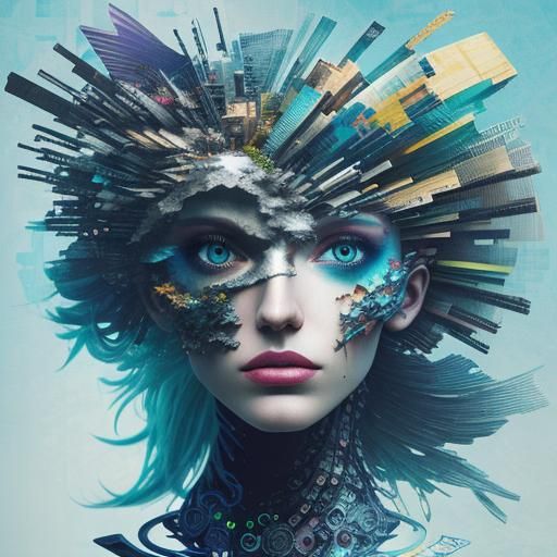 Futuristic Sealife in Mixed Media Digital Art