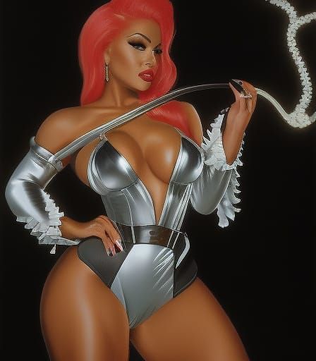 Caricature of Pin-Up Model in Daniela Uhlig Style